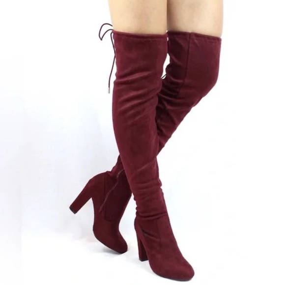 Vince Camuto Shoes - Vince Camuto Tapley Women's Burgundy Over-The-Knee Boots